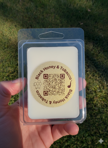 Black Honey & Tobacco Wax Melts | Organic Wax | Handmade | 2.5oz | 6 Cubes