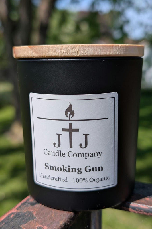 Smoking Gun  |  Wood Wick  |  Handmade  |  Organic  |  6oz
