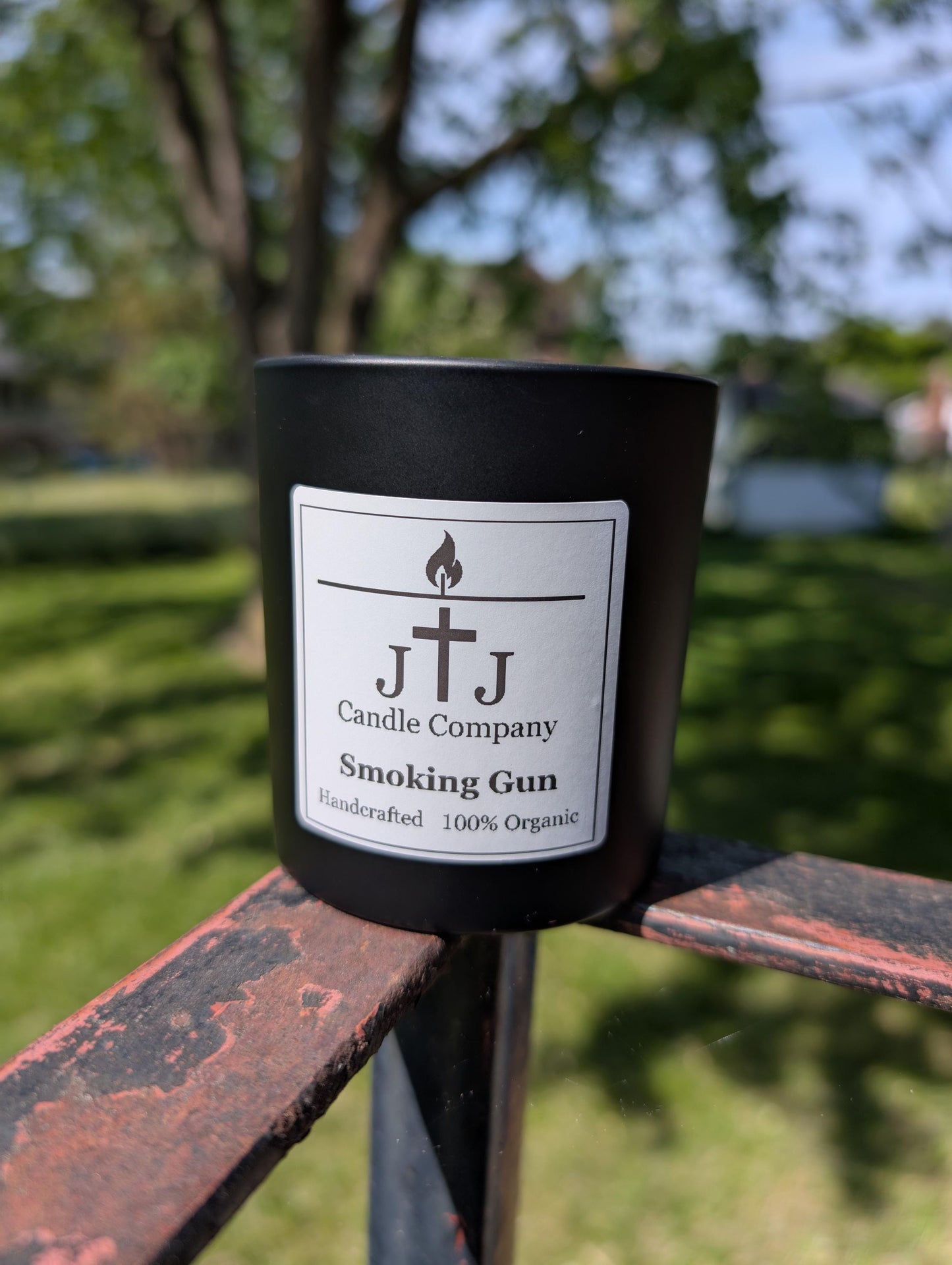 Smoking Gun  |  Wood Wick  |  Handmade  |  Organic  |  6oz