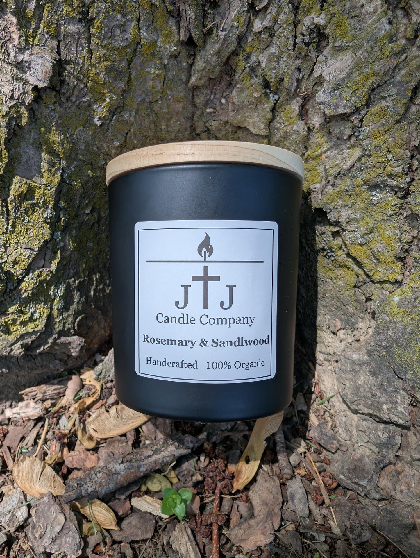 Rosemary & Sandlewood | Wood Wick | Handmade | Organic | 6oz