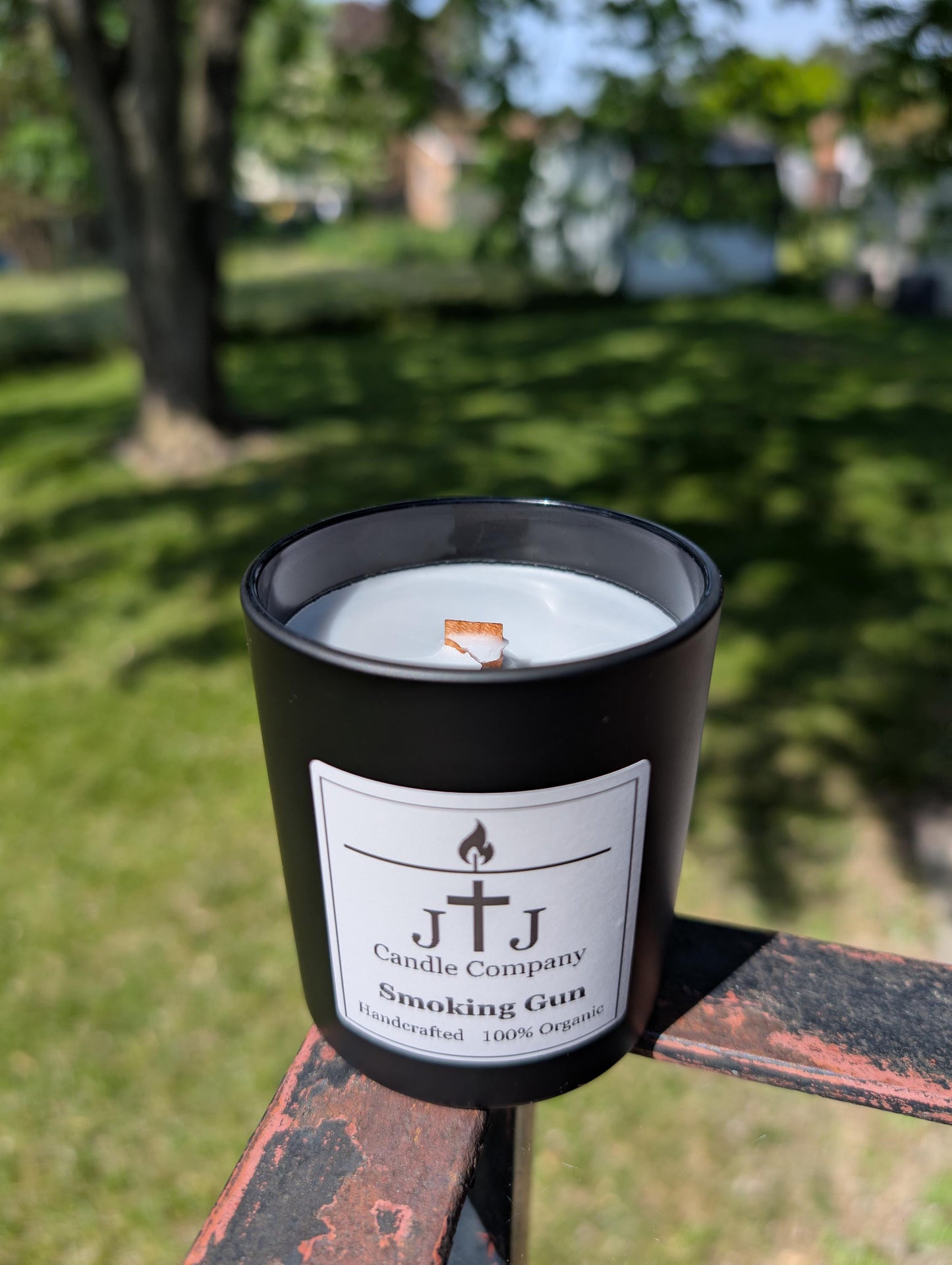 Smoking Gun  |  Wood Wick  |  Handmade  |  Organic  |  6oz