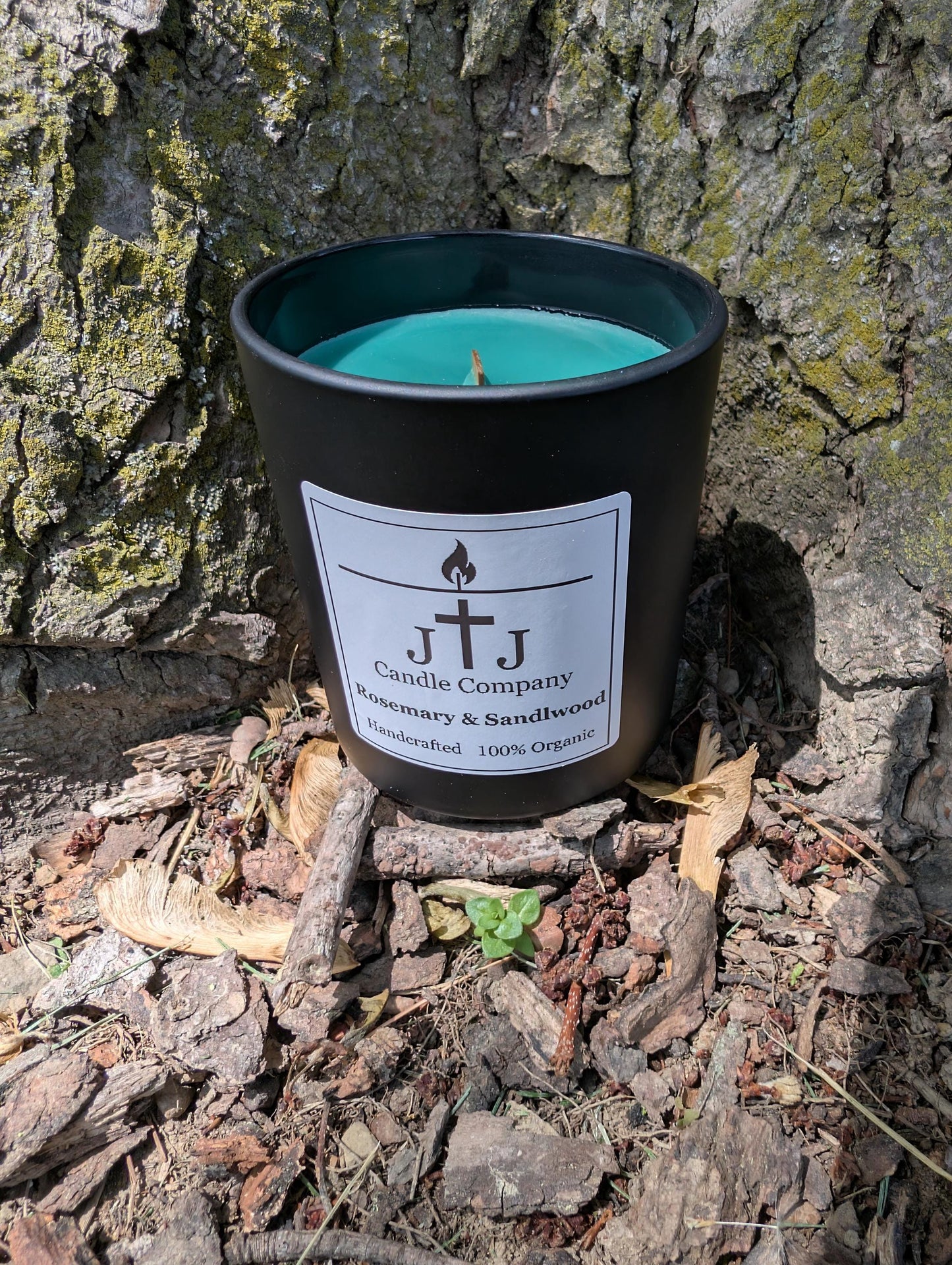Rosemary & Sandlewood | Wood Wick | Handmade | Organic | 6oz
