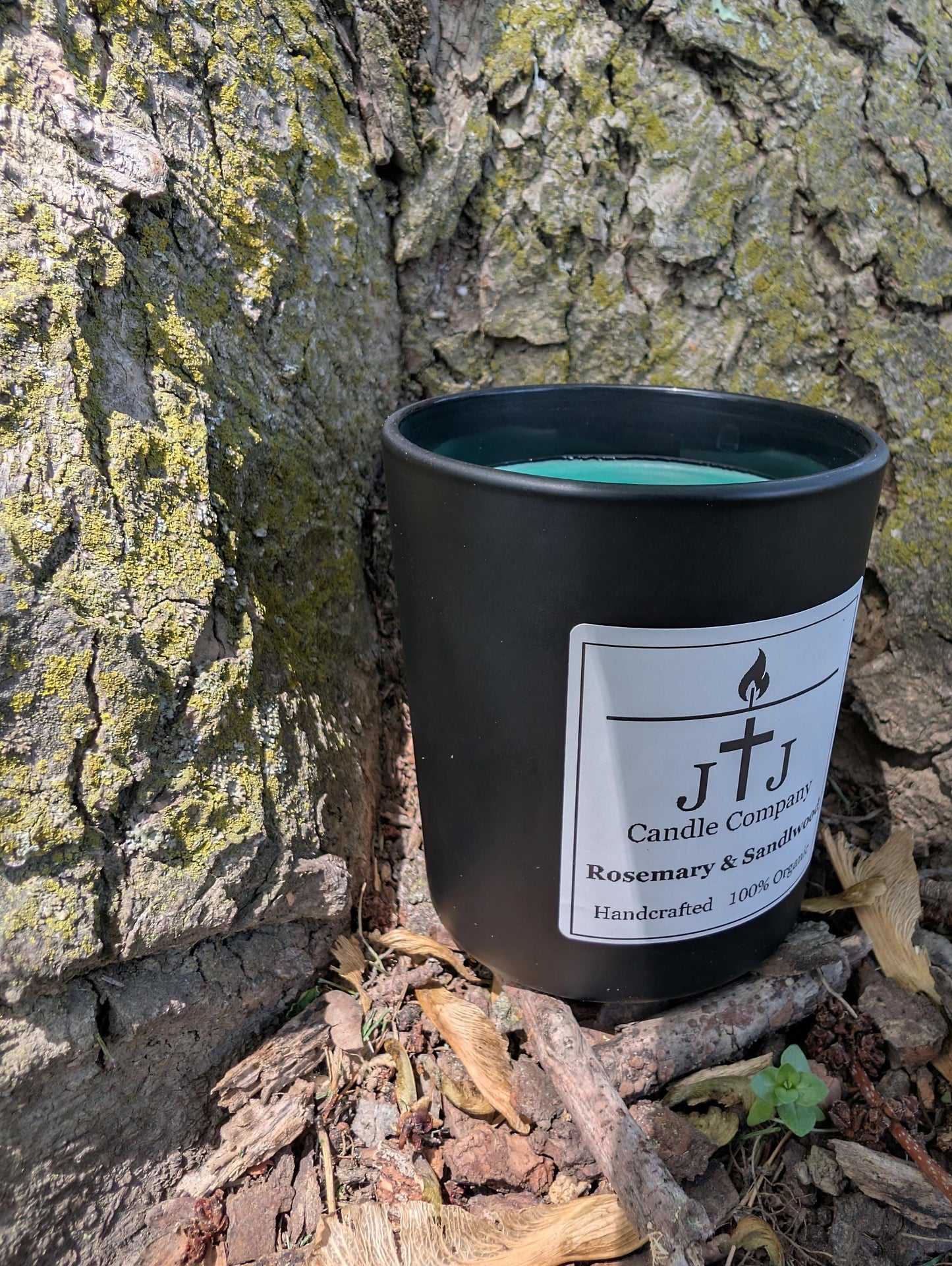 Rosemary & Sandlewood | Wood Wick | Handmade | Organic | 6oz