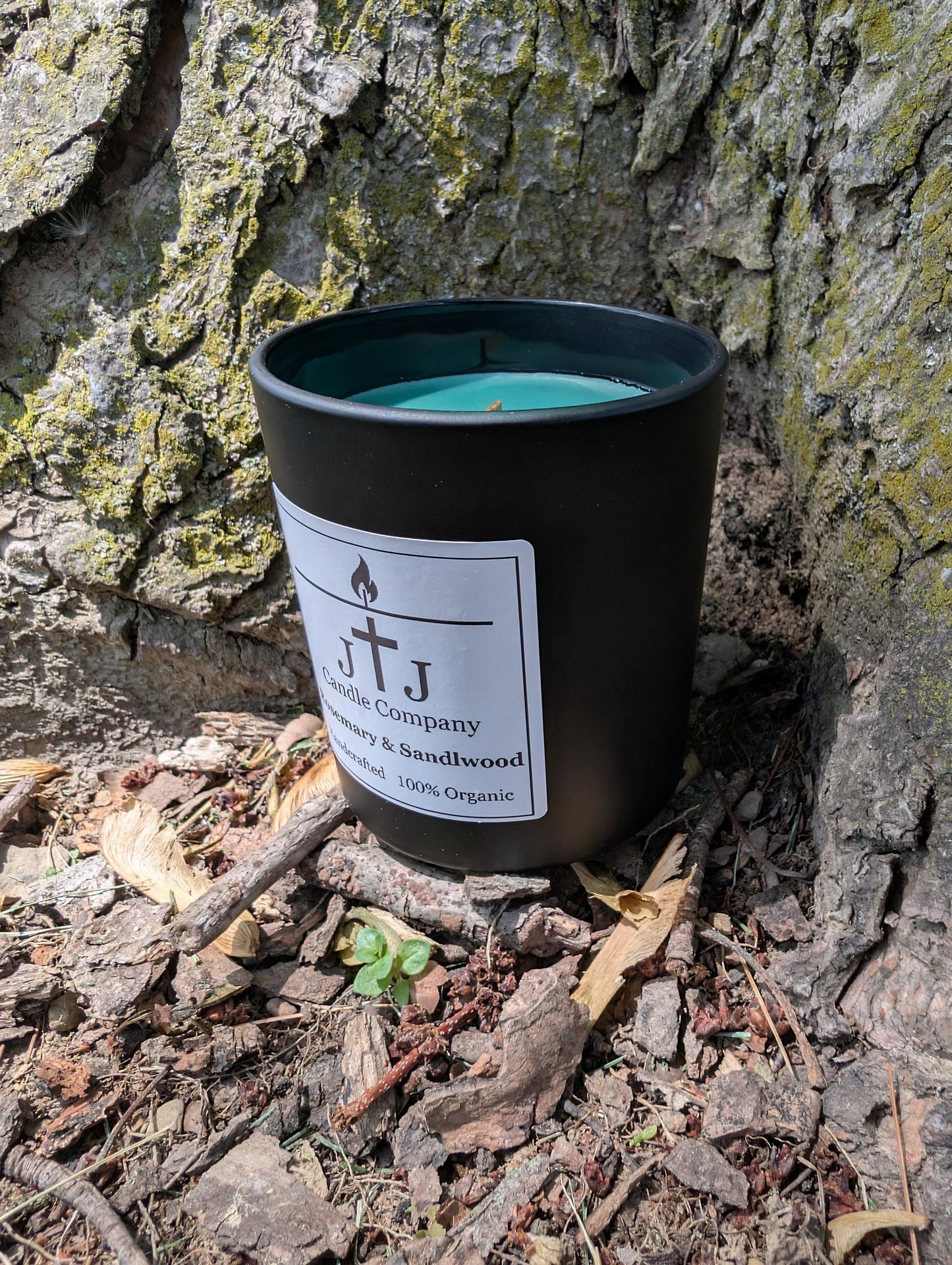 Rosemary & Sandlewood | Wood Wick | Handmade | Organic | 6oz