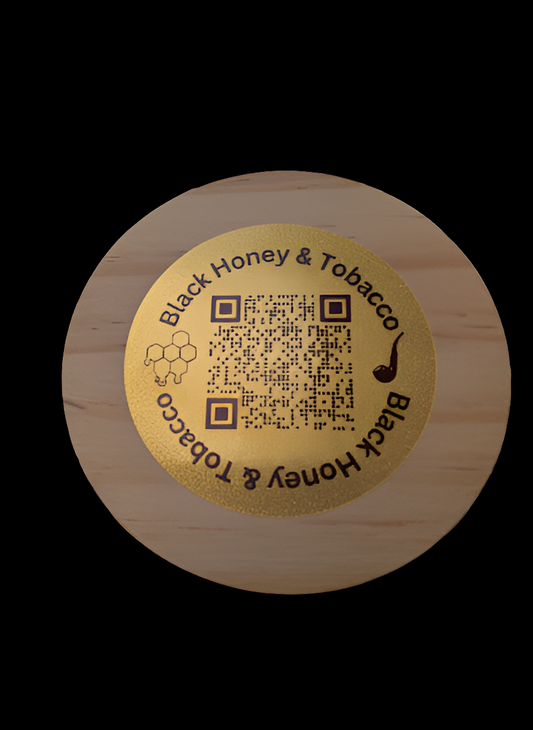Black Honey & Tobacco | Wooden Wick | Handmade | Organic Wax | 6oz