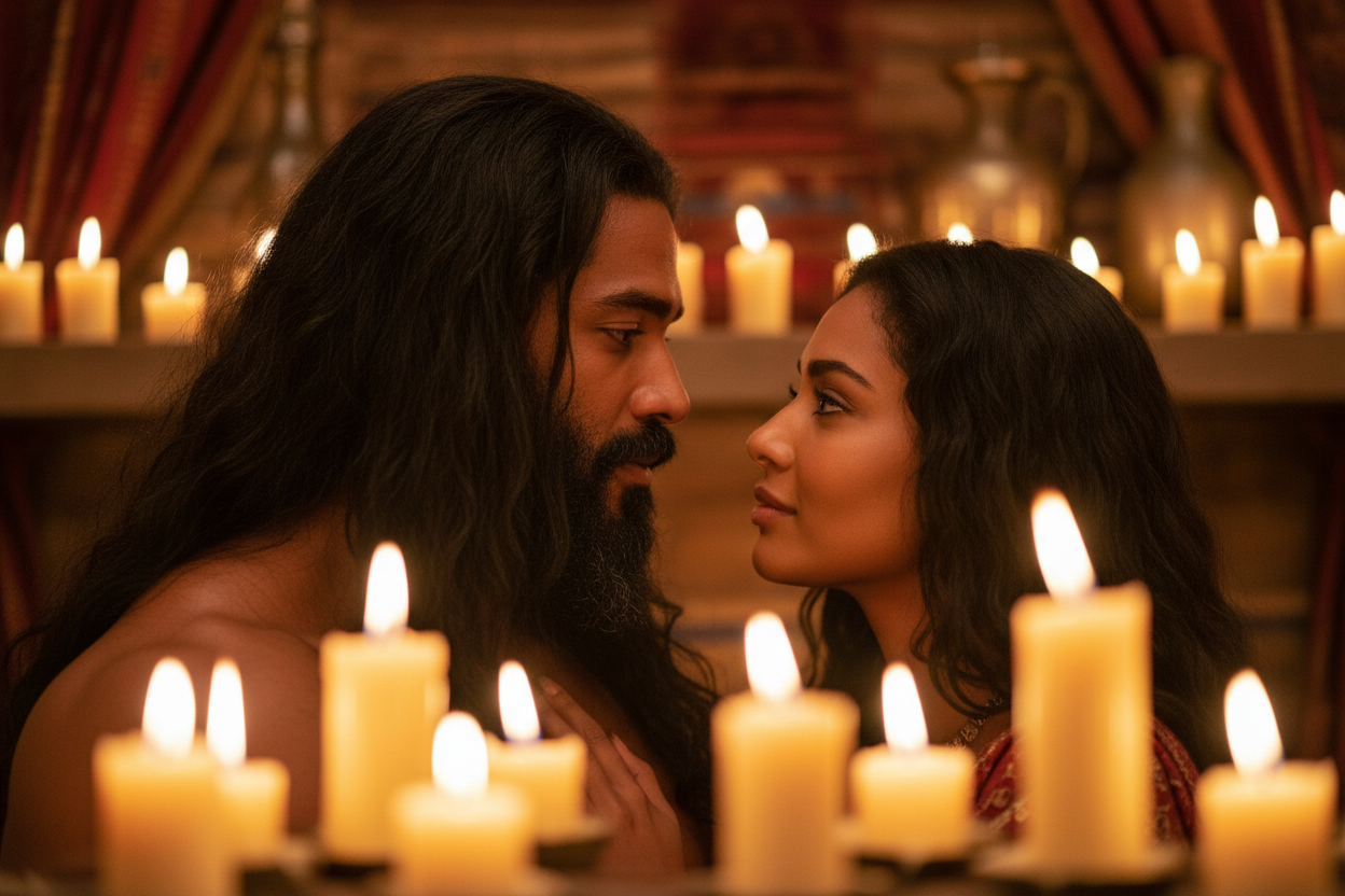 Delilah and Samson - Candlelit Intimate Portrait