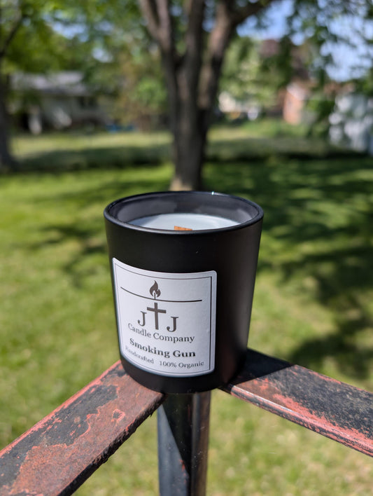Smoking Gun  |  Wood Wick  |  Handmade  |  Organic  |  6oz