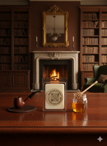 Black Honey & Tobacco Wax Melts | Organic Wax | Handmade | 2.5oz | 6 Cubes